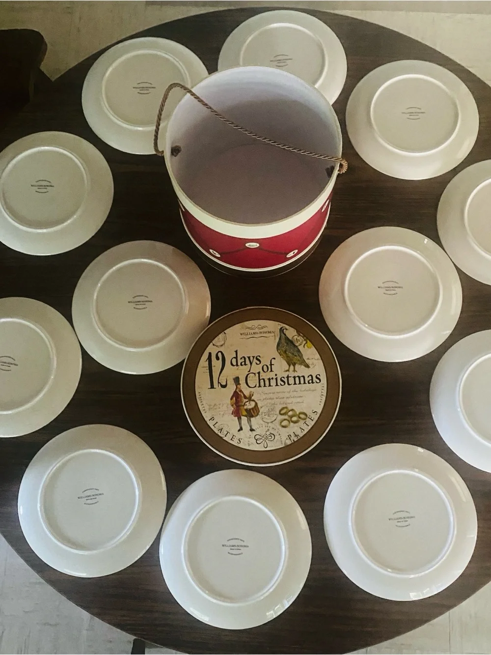 Christmas in July Sale! Williams Sonoma 12 Days of Christmas Plates Set CIB 47T0